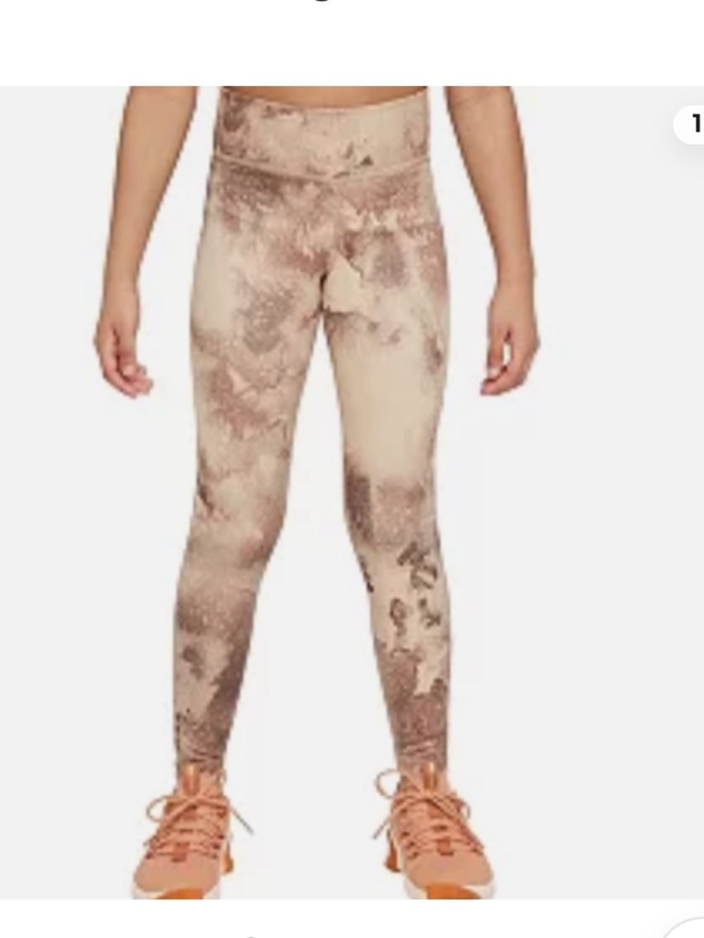 Nike Kids Neutral Tie-Dye High-Waist Leggings Size Medium
